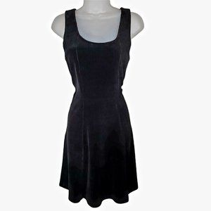 Jones New York Sport sz M Womens Soft Ribbed Velour Black Sleeveless Dress